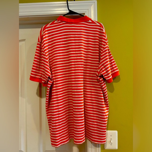 Men’s orange and white Ralph Lauren Polo shirt in XXL; good/used condition - Picture 2 of 3